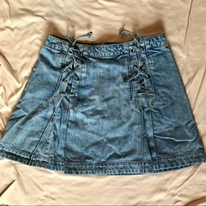 Free People Denim Mini Skirt